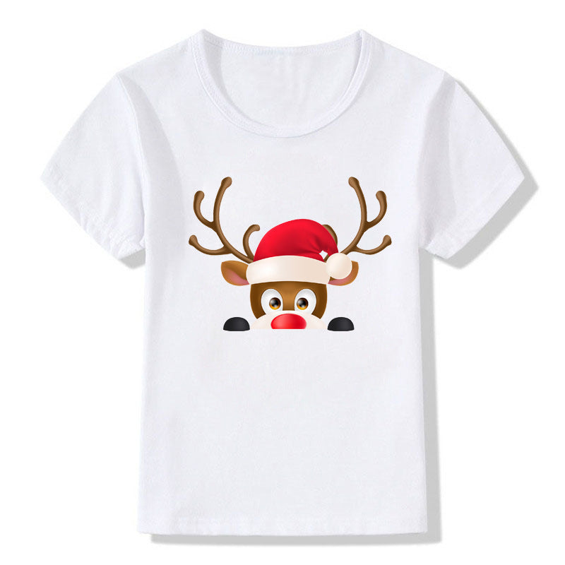 Kids' Cute Christmas Cartoon T-Shirt