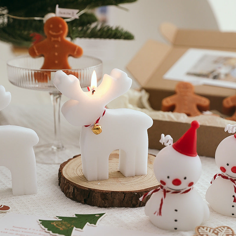 Christmas Snowman & Elk Scented Candle