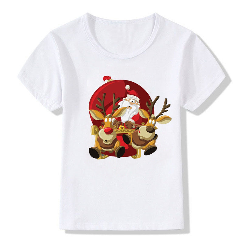 Kids' Cute Christmas Cartoon T-Shirt