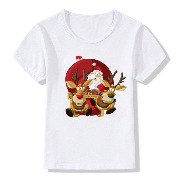 Kids' Cute Christmas Cartoon T-Shirt