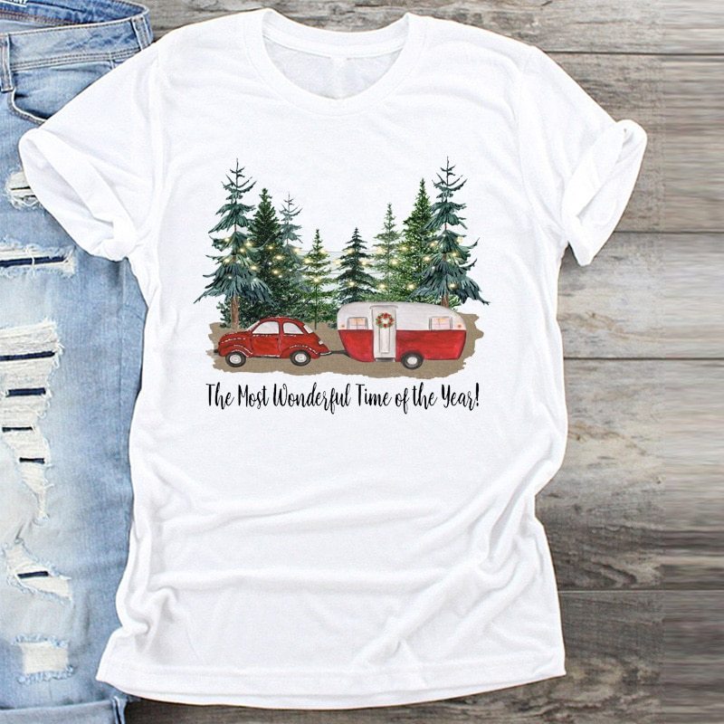 Women's Christmas Movie Print T-Shirt