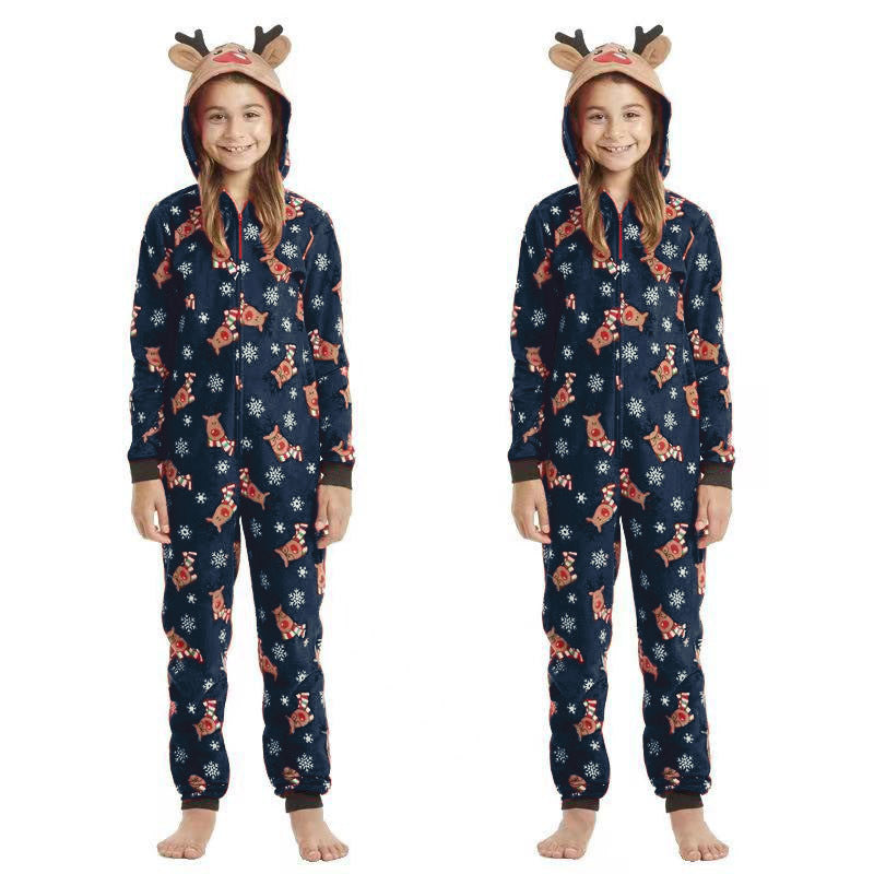 Family Christmas Hooded Romper