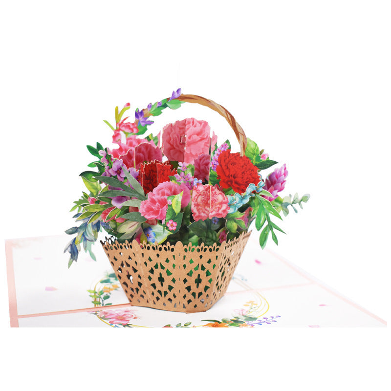 3D Pop-Up Flower Bouquet Greeting Card