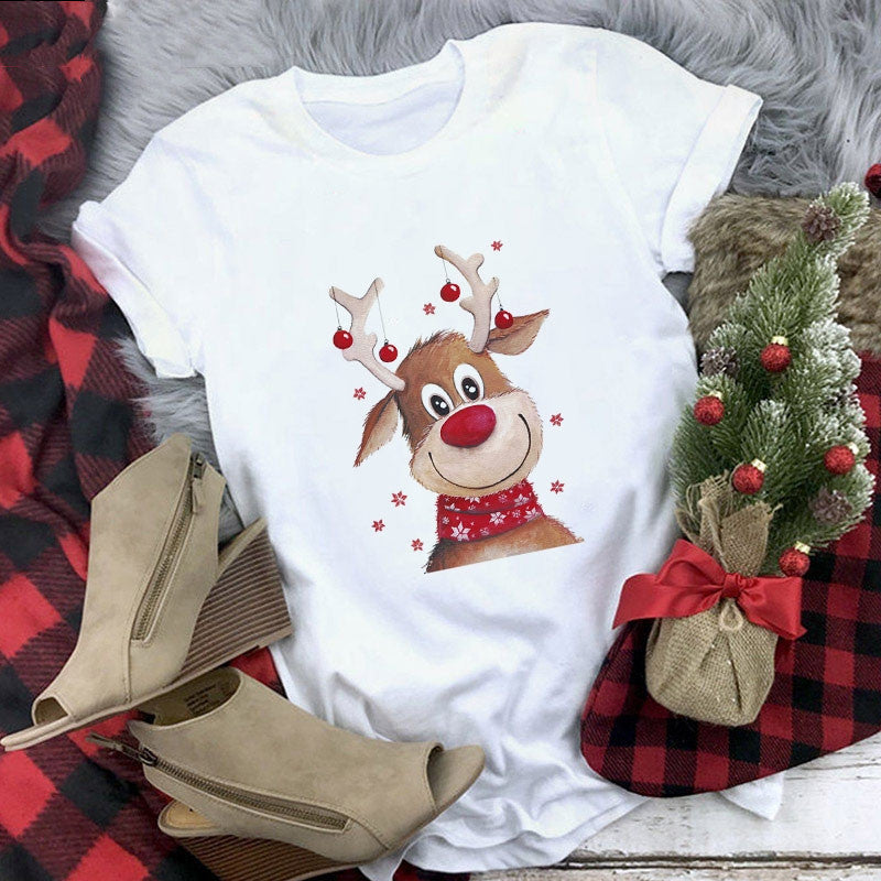 Women's Christmas Movie Print T-Shirt