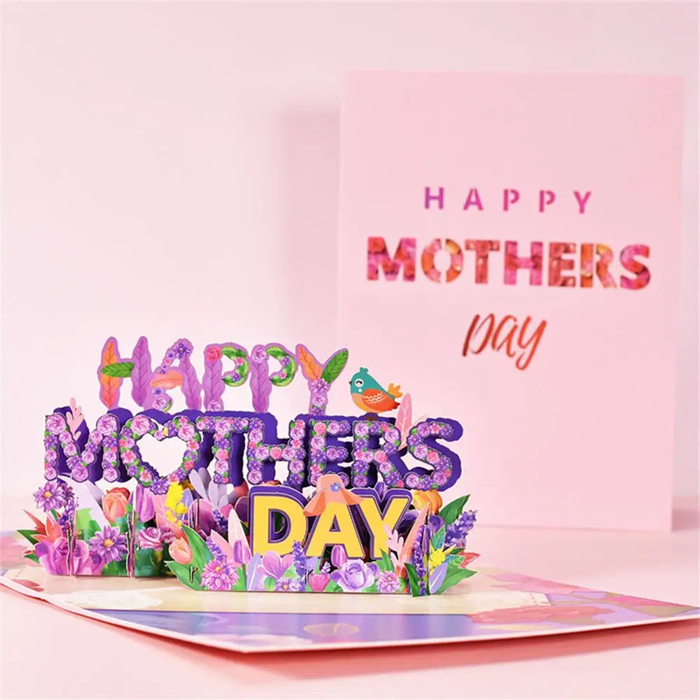 3D Pop-Up Flower Bouquet Greeting Card