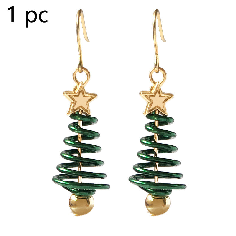Christmas Tree Star Earrings