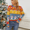 Women's Christmas Color Block Sweater