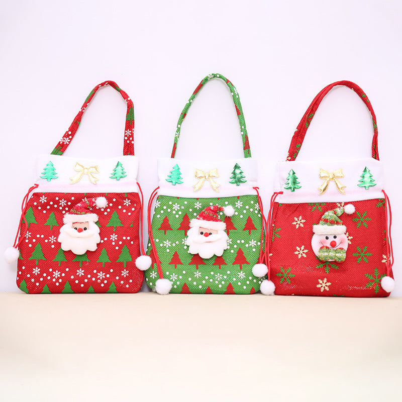 Christmas Santa Claus Strings Drawstring Xmas Gift Bags