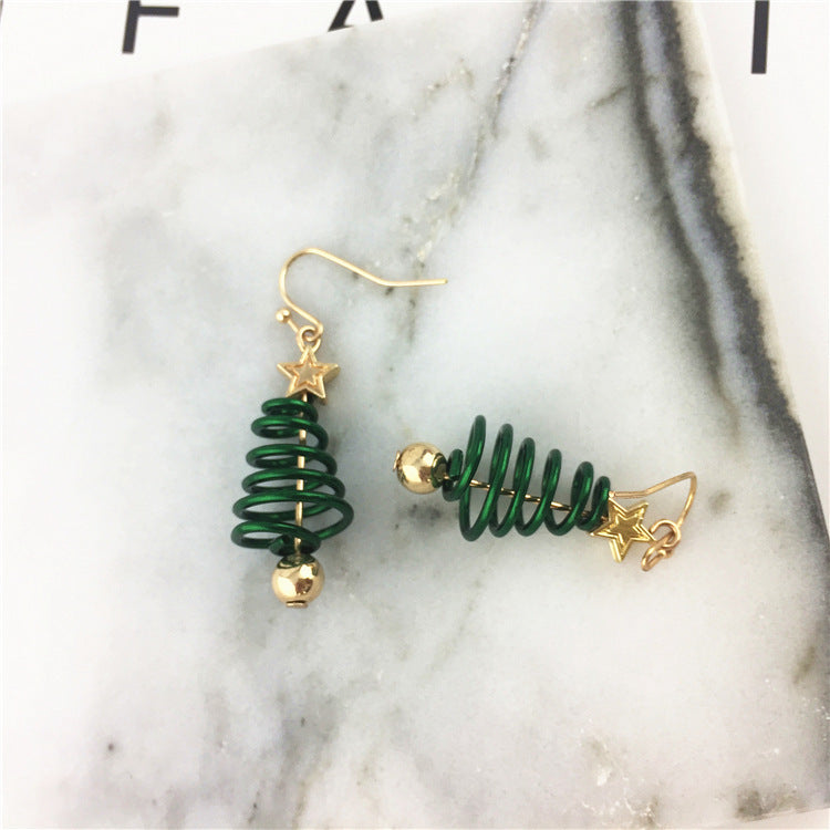 Christmas Tree Star Earrings
