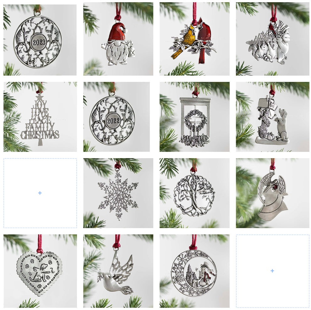 Tin Christmas Tree Pendant Ornament