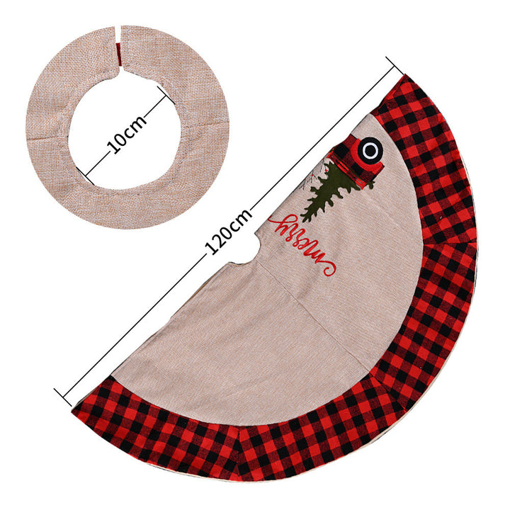 Natural Linen Christmas Tree Skirt 120cm