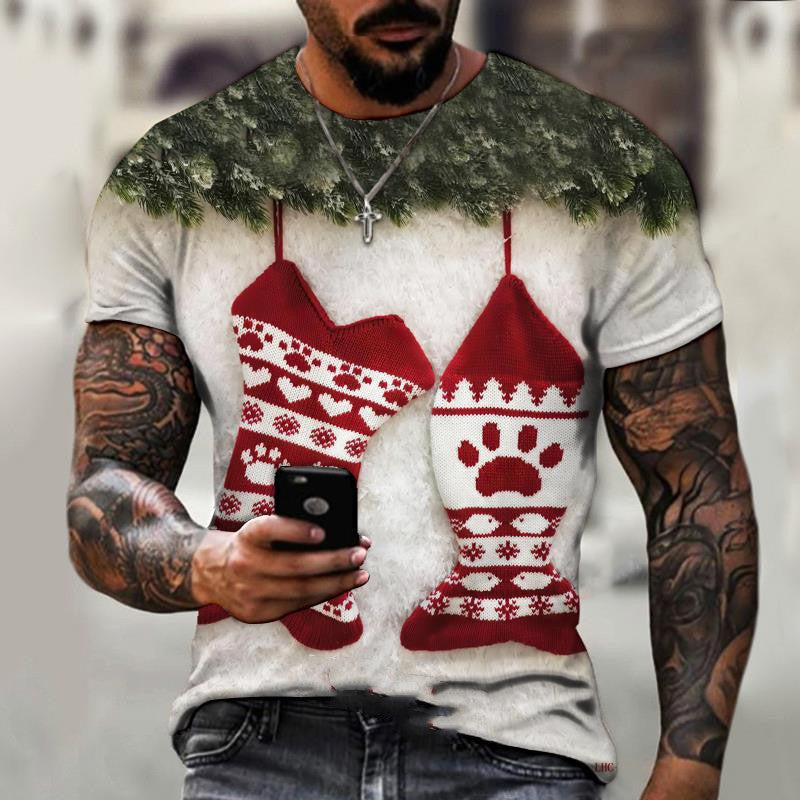 Men's 3D Christmas Print T-Shirt
