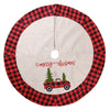 Natural Linen Christmas Tree Skirt 120cm