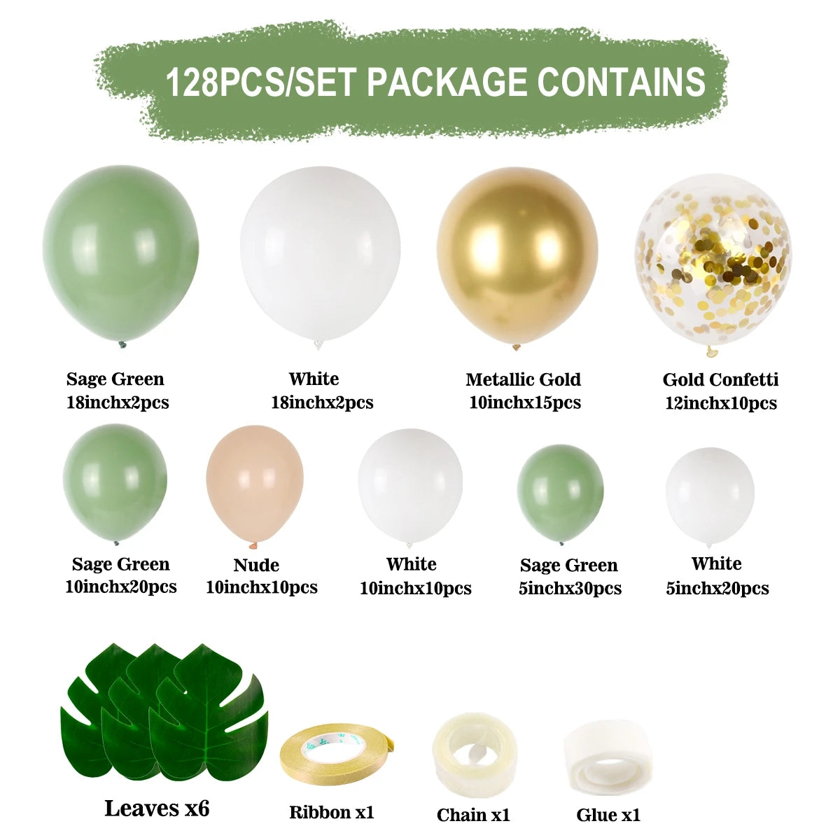 Sage Green Balloon Garland Arch Kit Wedding Birthday Party Decoration Kids Adult Wedding Balloons Baby Shower Decor Globos