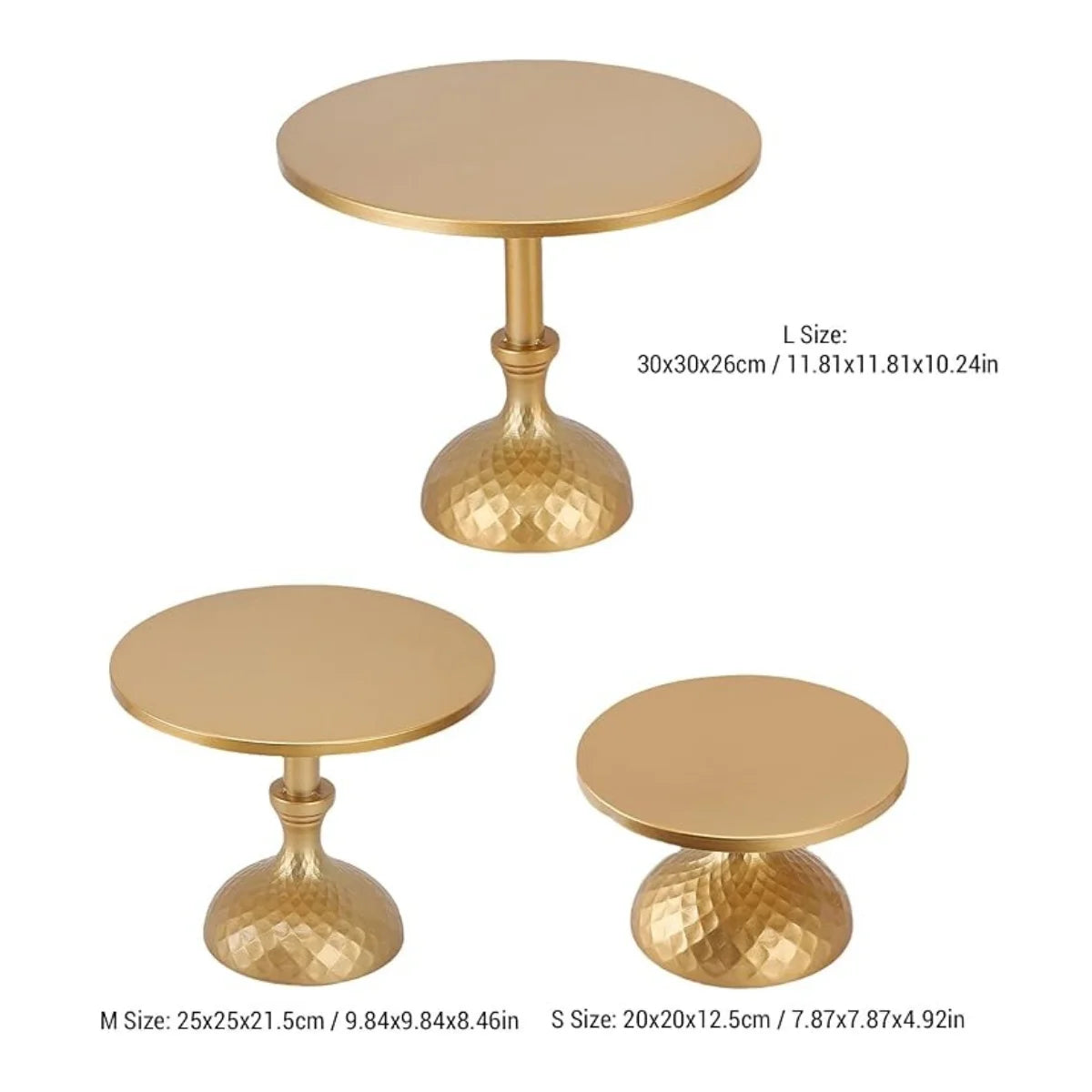 Three Piece Wedding Metal Cake Stand, High And Low Cake Display Stand, Wedding Dessert Table, Cake Tray Props, Cake Stand Set,