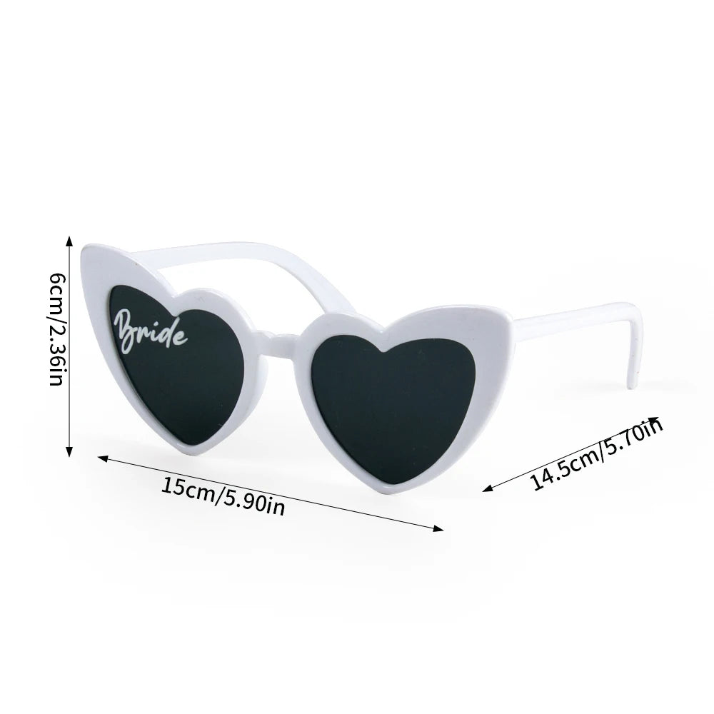Pearl Bride to be Sunglasses Bachelorette Party Heart Glasses bridal shower Party Bridesmaid Bride Favors honeymoon trip gift