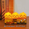 6kind Scary Halloween Pumpkin Lantern Set Pumpkin Lamp LED Light Orange Halloween Decoration for Porch Front Door Party Supplies