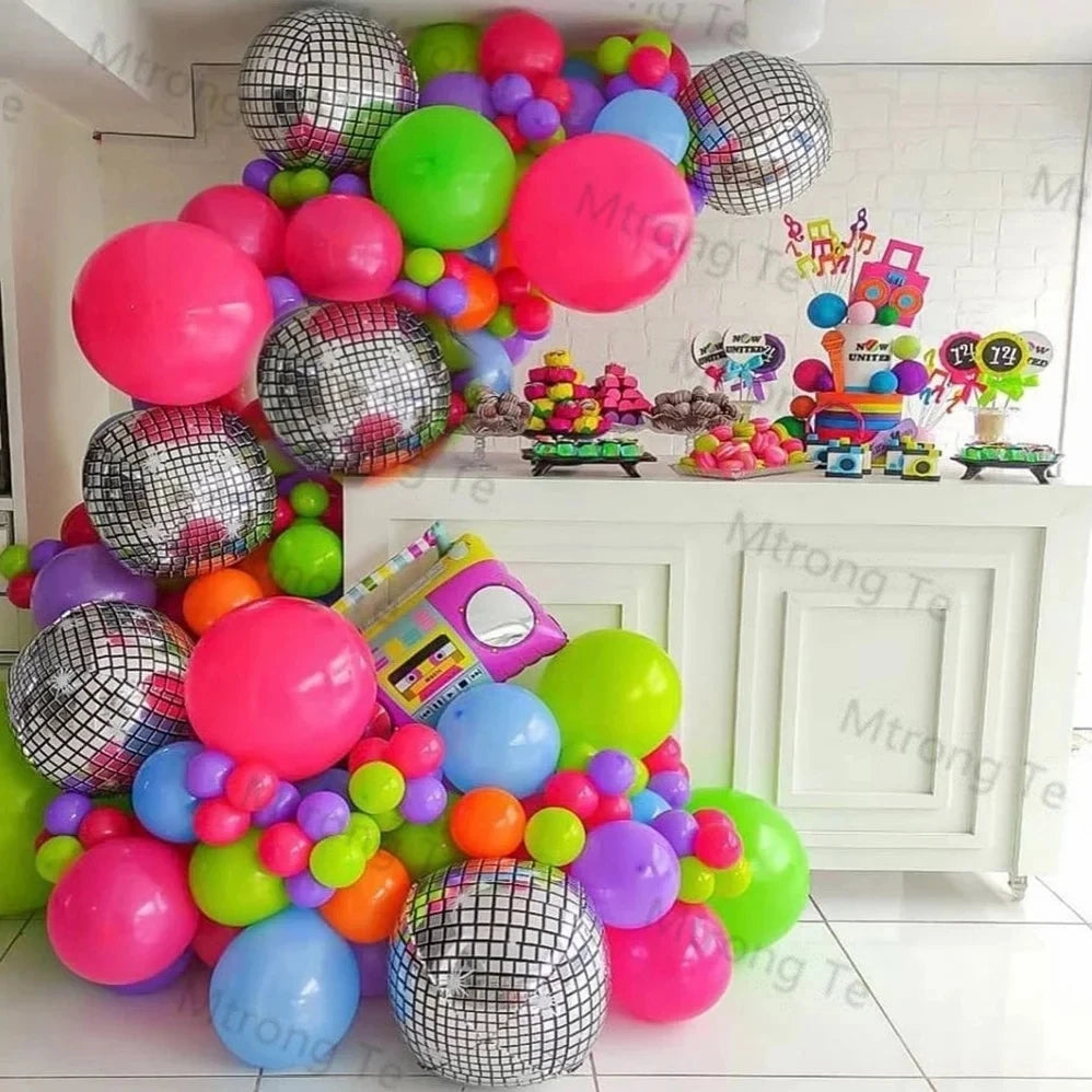 80s 90s Retro Theme Balloon Garland Arch Kit
