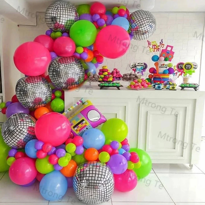 80s 90s Retro Theme Balloon Garland Arch Kit