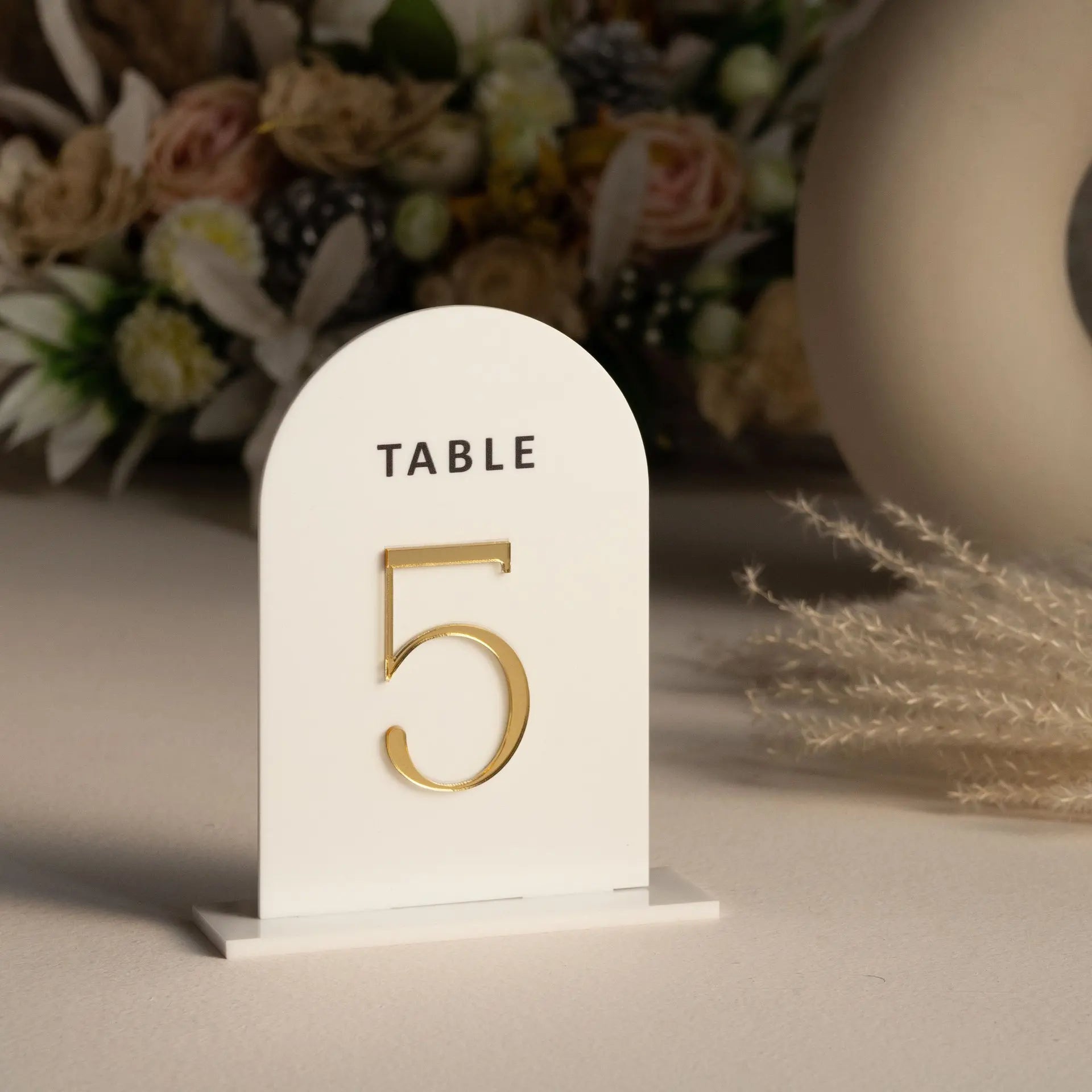 Acrylic Wedding Table Number Plate Acrylic White Table Card Acrylic Number Display Plate 3D Three-dimensional Number