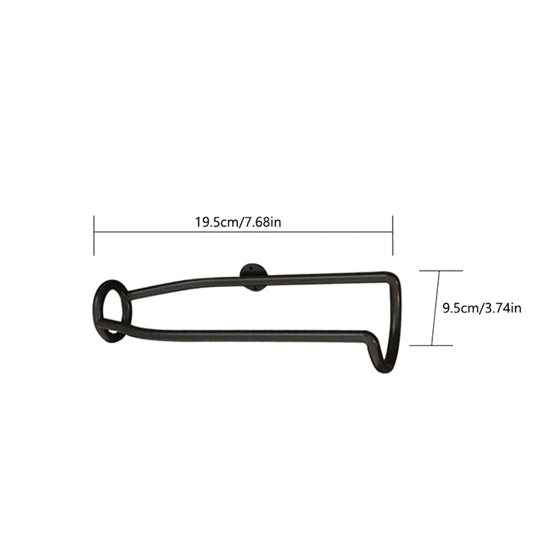 ●1pcs Wall-Mounted Bar Wine Holder Champagne Storage Display Iron Metal Support Shelf Stand