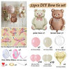 Cartoon Bear Transparent Bobo Balloon Set DIY Bow