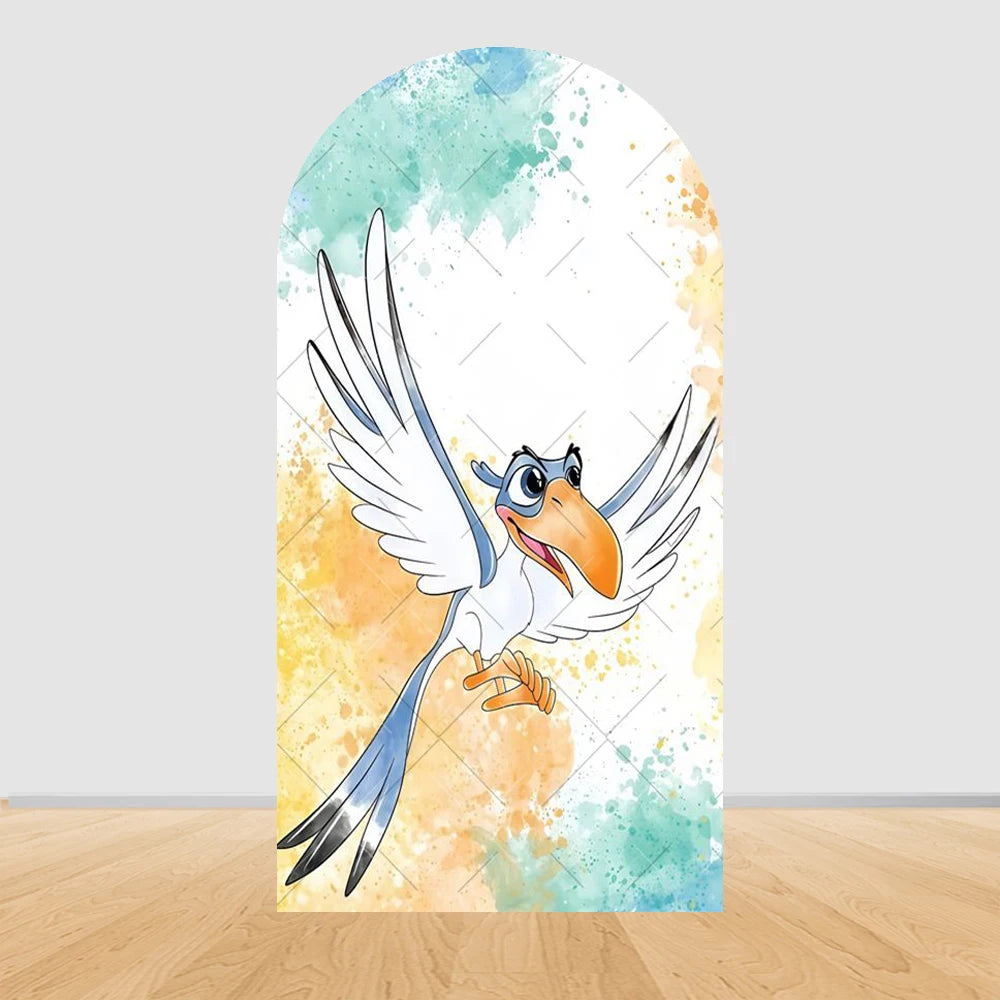 Lion King Arch Background Cover Child Birthday Party Jungle Forest Double-Sided Arch Cover Backdrop Baby Shower Decor Photo Prop