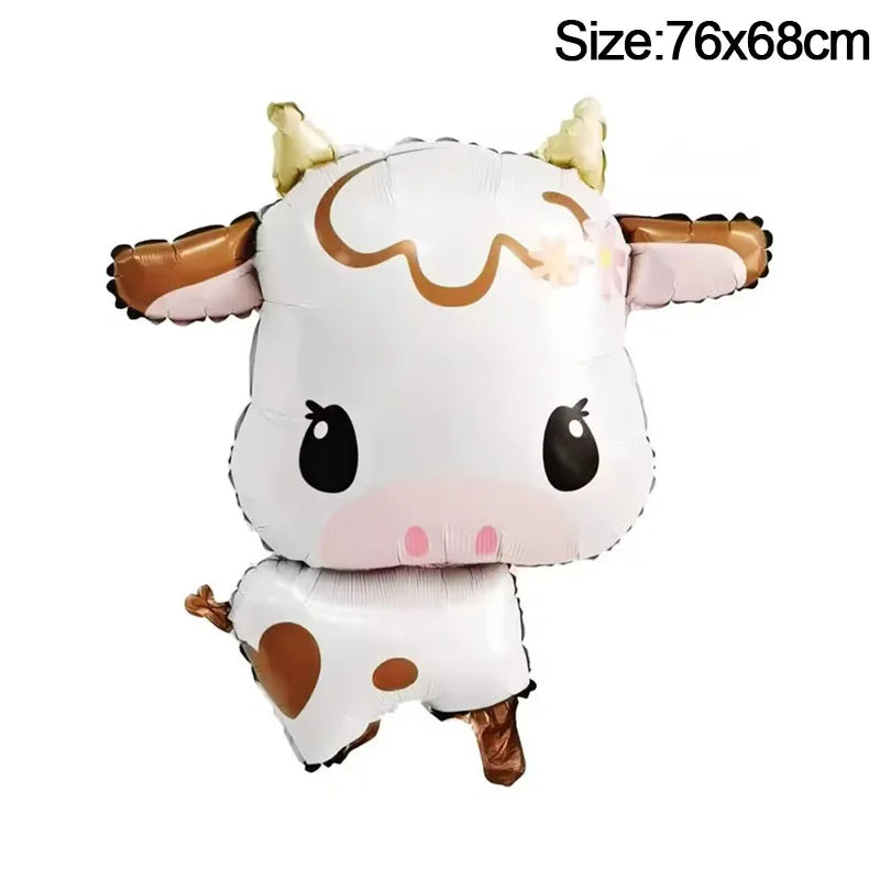 Pink Farm Animals Party Tableware & Decoration Set