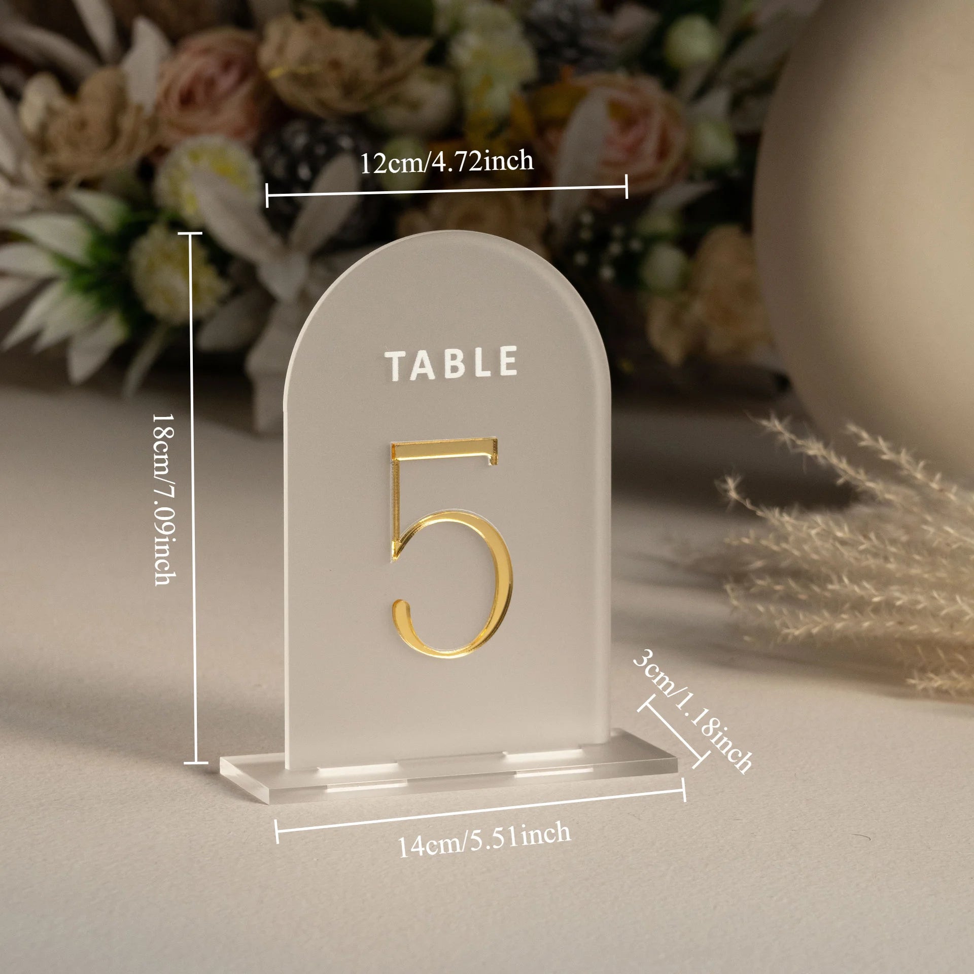 Acrylic Wedding Table Number Plate Acrylic White Table Card Acrylic Number Display Plate 3D Three-dimensional Number