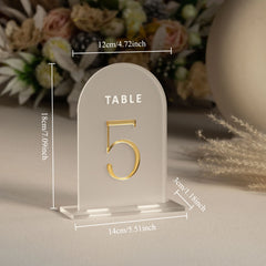 Acrylic Wedding Table Number Plate Acrylic White Table Card Acrylic Number Display Plate 3D Three-dimensional Number