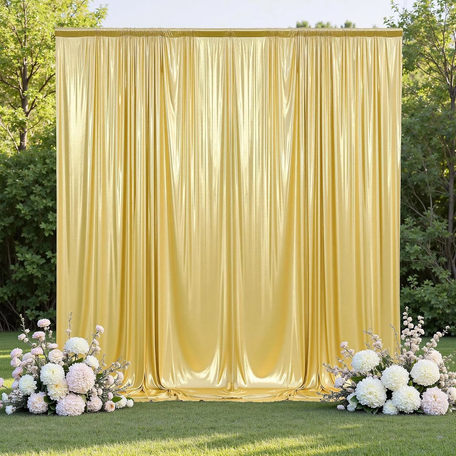 Wrinkle Free DIY Backdrop Curtain Party Wedding Drape Backdrop Photo Wall Backdrop Cloth for Graduation Photography Background