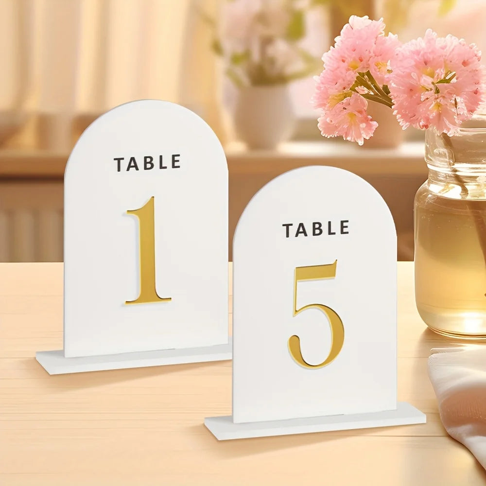 Acrylic Wedding Table Number Plate Acrylic White Table Card Acrylic Number Display Plate 3D Three-dimensional Number