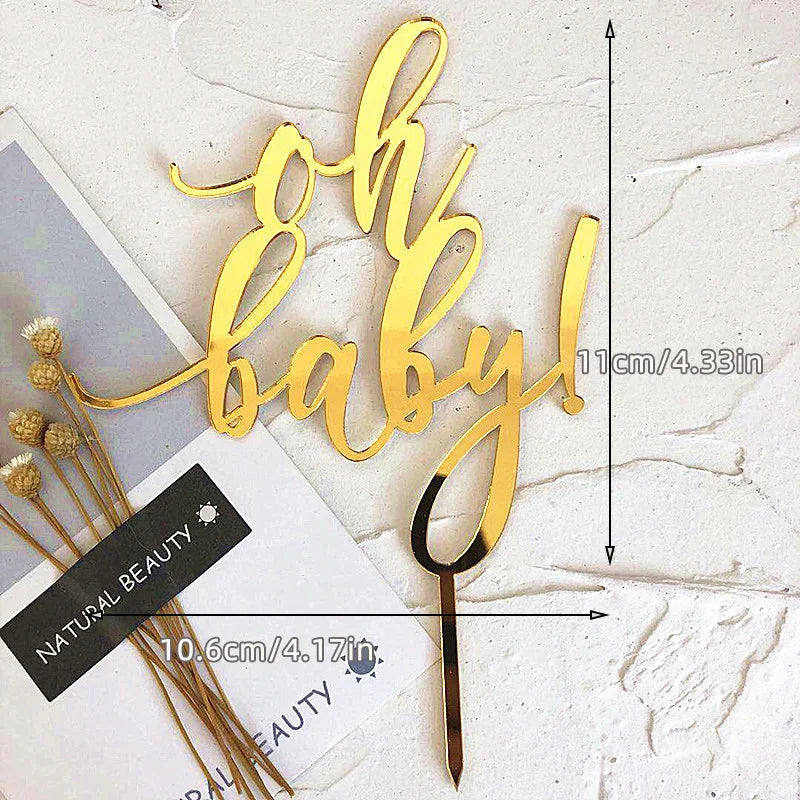 Acrylic Baby Shower & Gender Reveal Cake Toppers