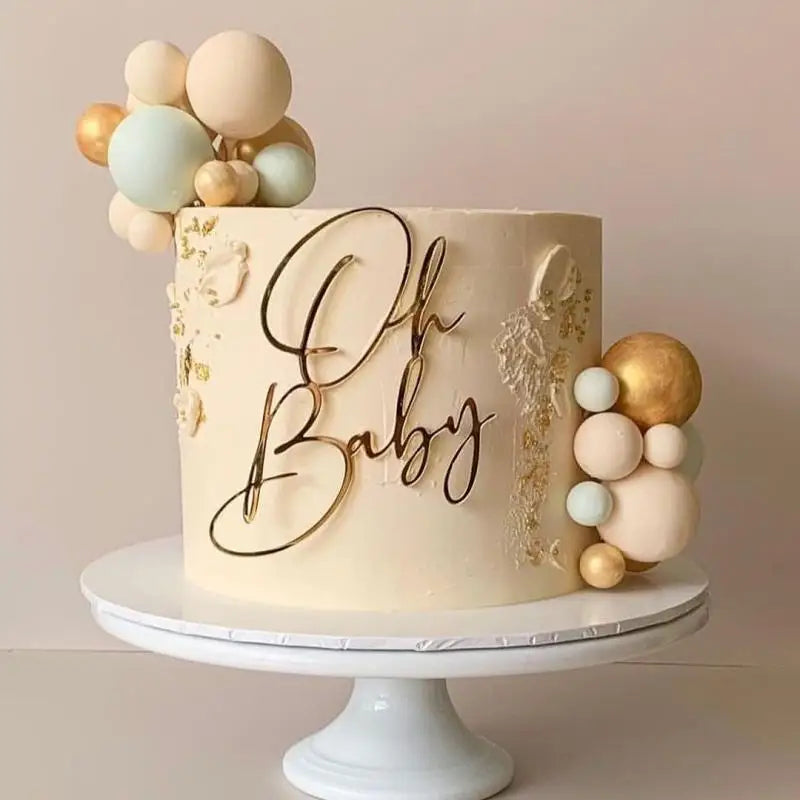 Acrylic Baby Shower & Gender Reveal Cake Toppers