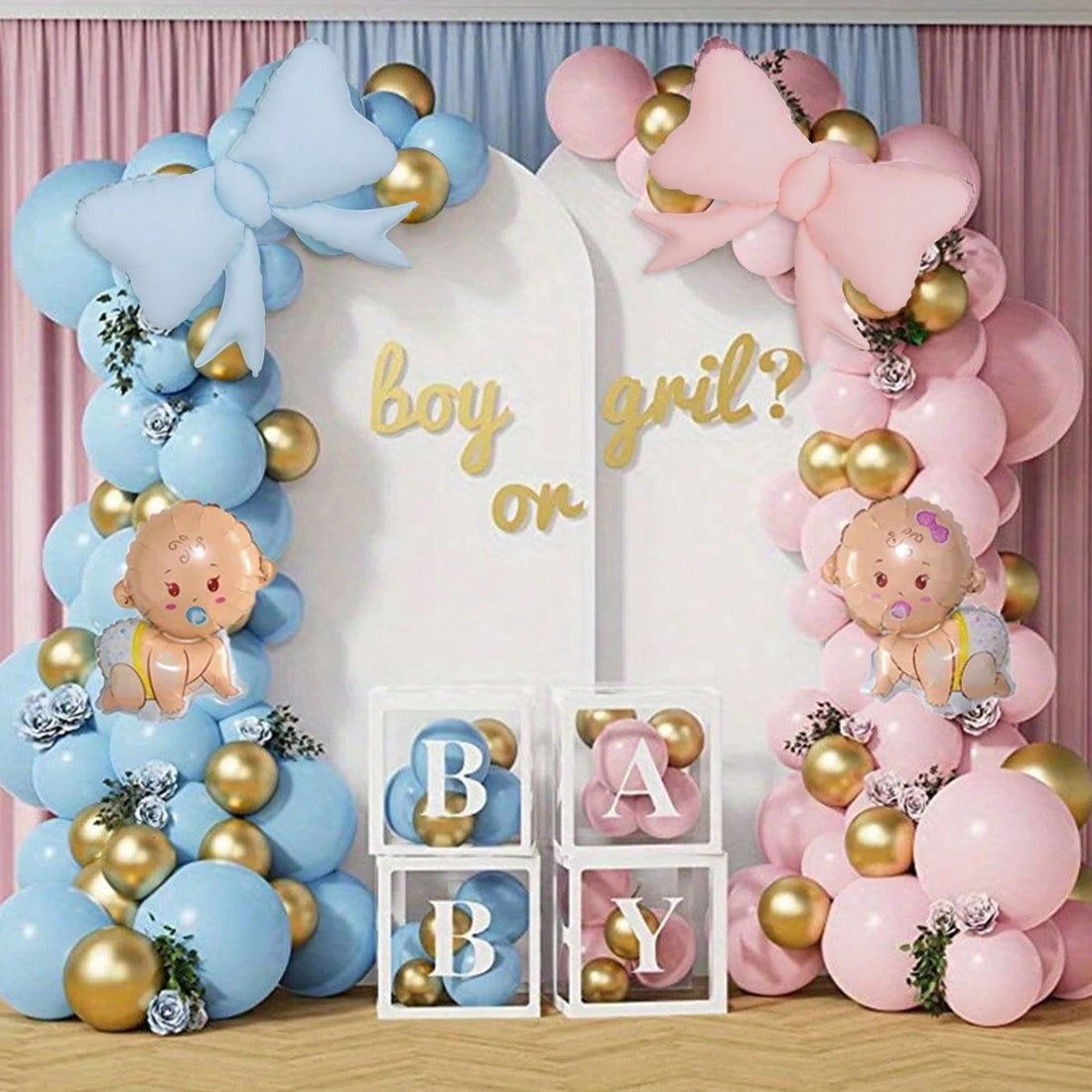 Gender Reveal Balloon Garland Kit