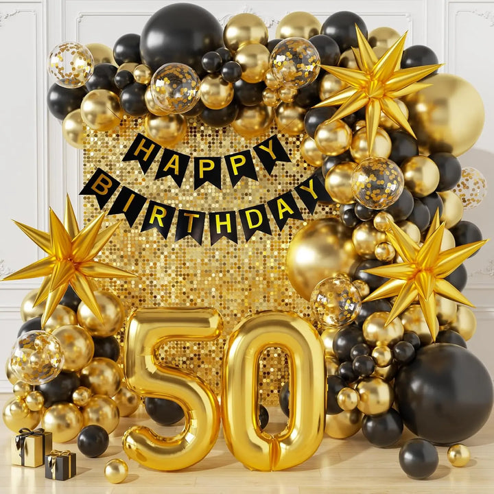 Milestone Birthday Balloon Arch & Banner Decoration Kit
