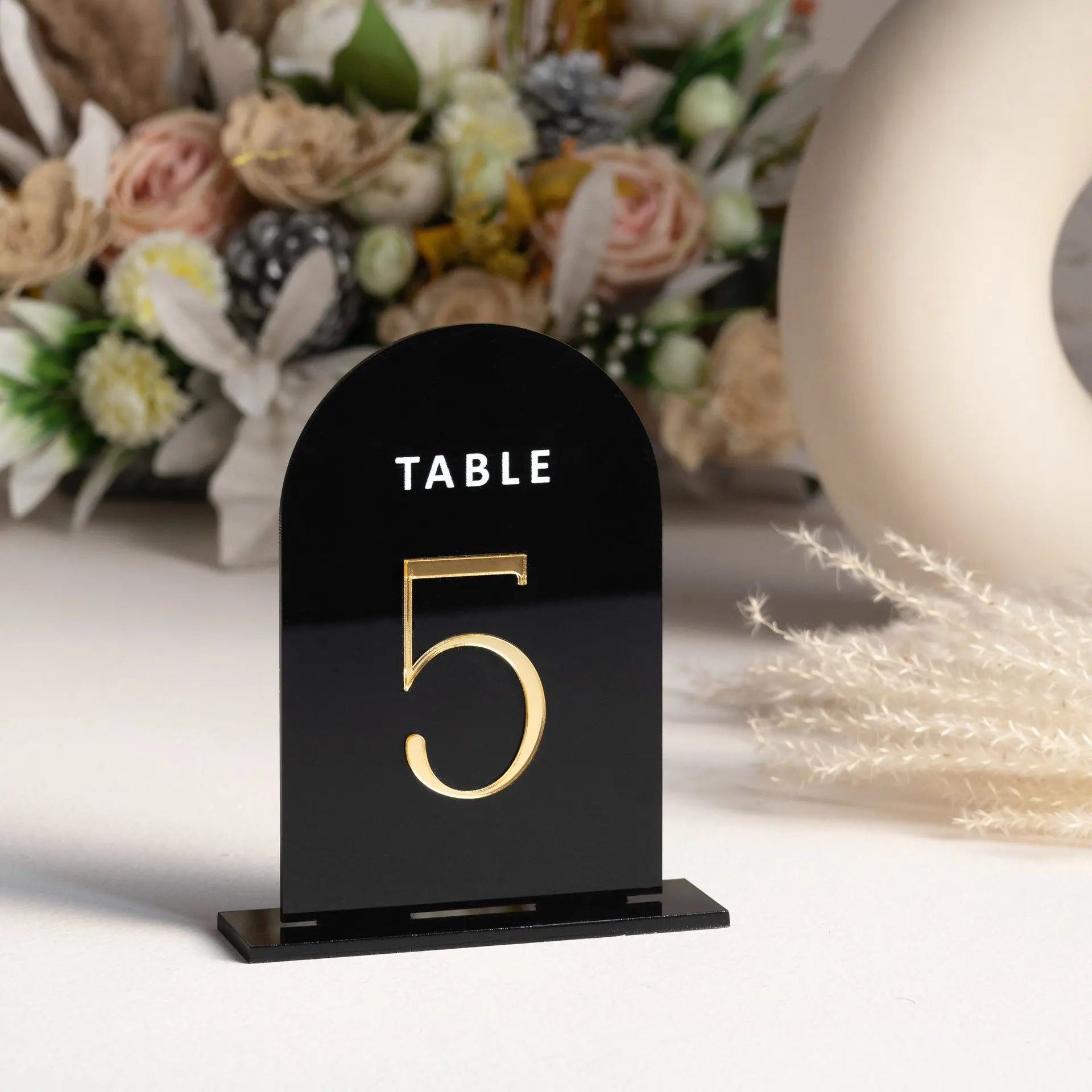 Acrylic Wedding Table Number Plate Acrylic White Table Card Acrylic Number Display Plate 3D Three-dimensional Number