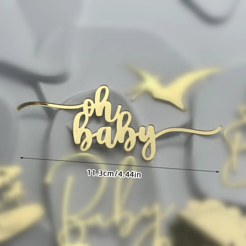Acrylic Baby Shower & Gender Reveal Cake Toppers