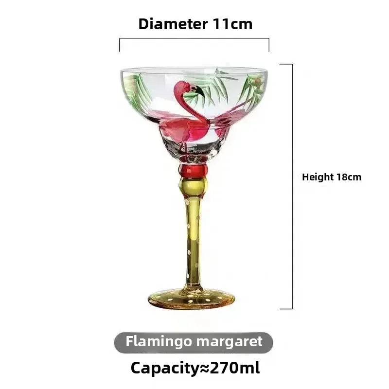 Handmade Colorful Cocktail Glasses Set