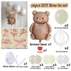 Cartoon Bear Transparent Bobo Balloon Set DIY Bow