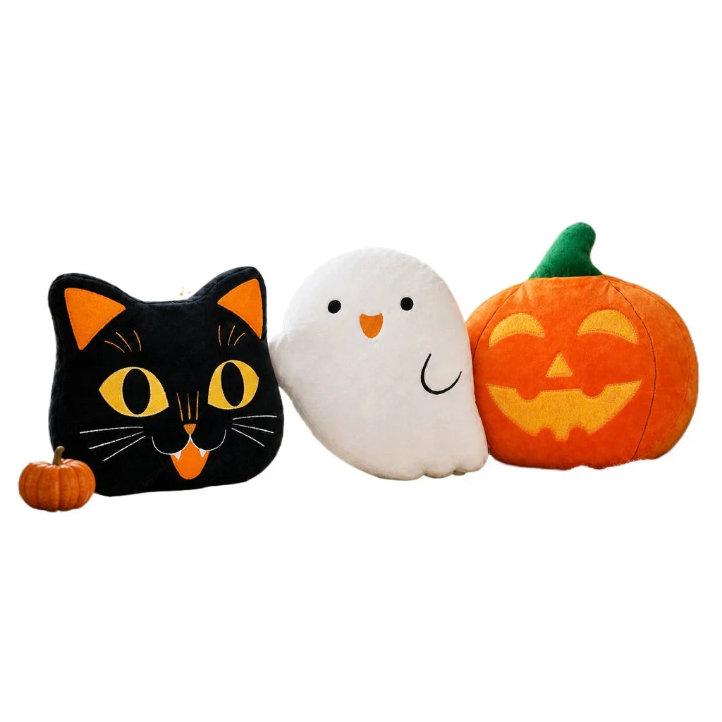 Halloween Pumpkin & Ghost Decorative Throw Pillow