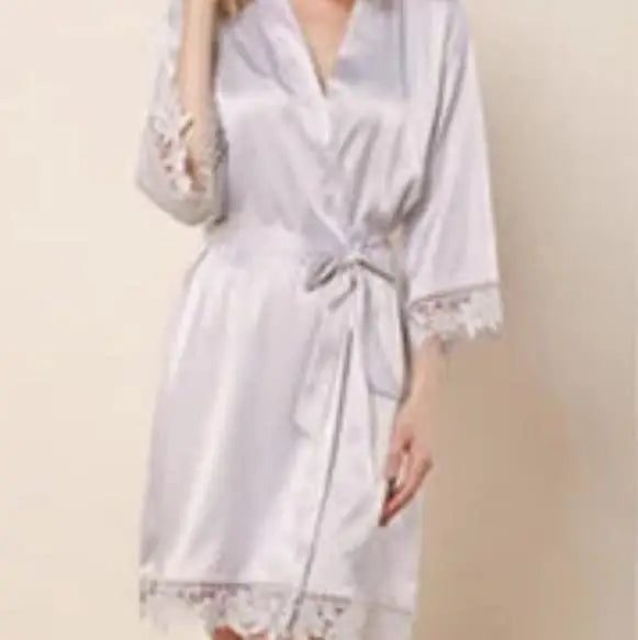 Sega Personalised Bride Kimono Wedding Bridesmaid Custom Lace Robes Bride to Be Dressing Gown Satin Silk Personalized Name Gifts