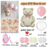 Cartoon Bear Transparent Bobo Balloon Set DIY Bow