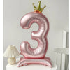 40inch Pink Blue Crown Number Foil Balloons Birthday Party Wedding Xmas Decoration Digital Ballon Kids Baby Shower Air Globos