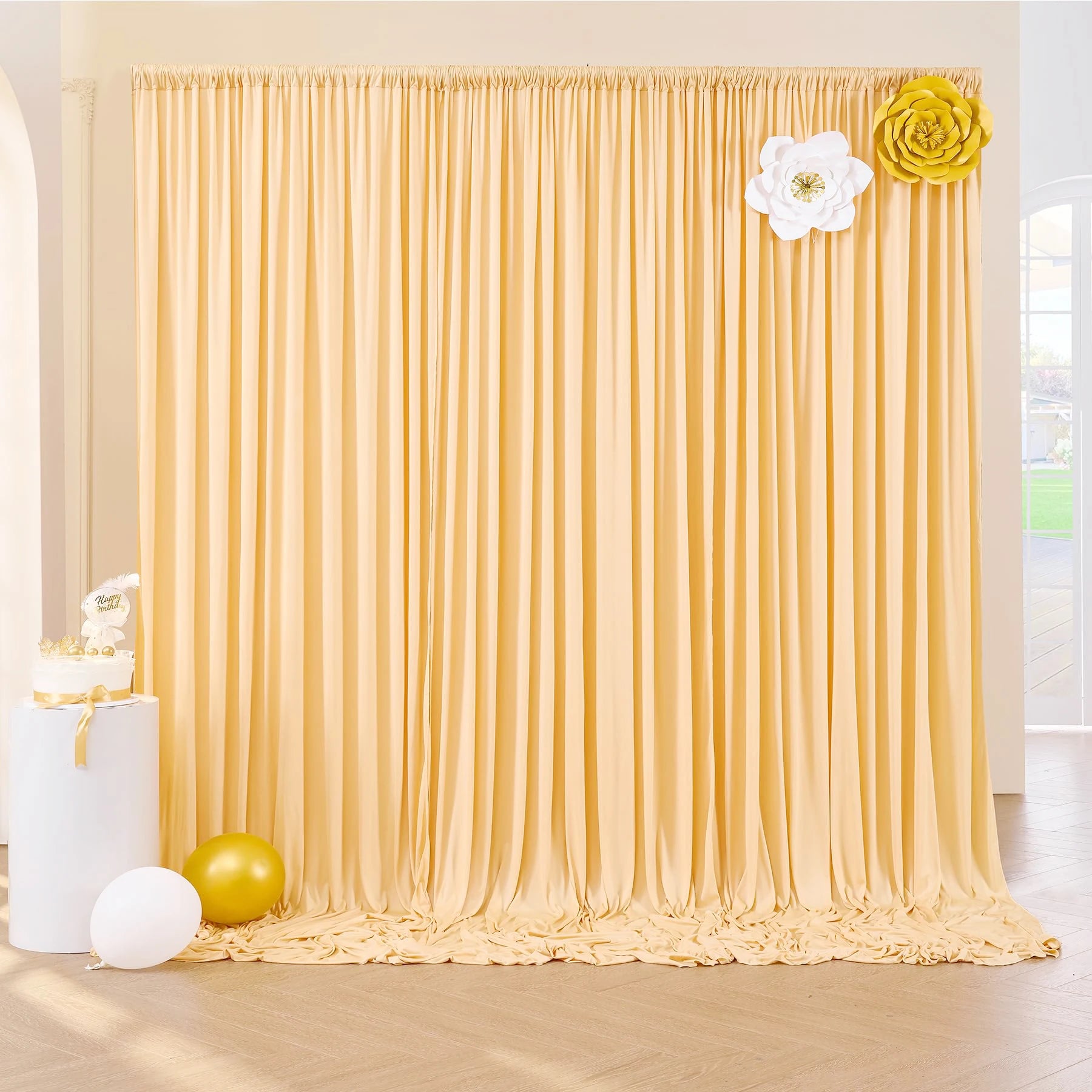 Wrinkle Free DIY Backdrop Curtain Party Wedding Drape Backdrop Photo Wall Backdrop Cloth for Graduation Photography Background