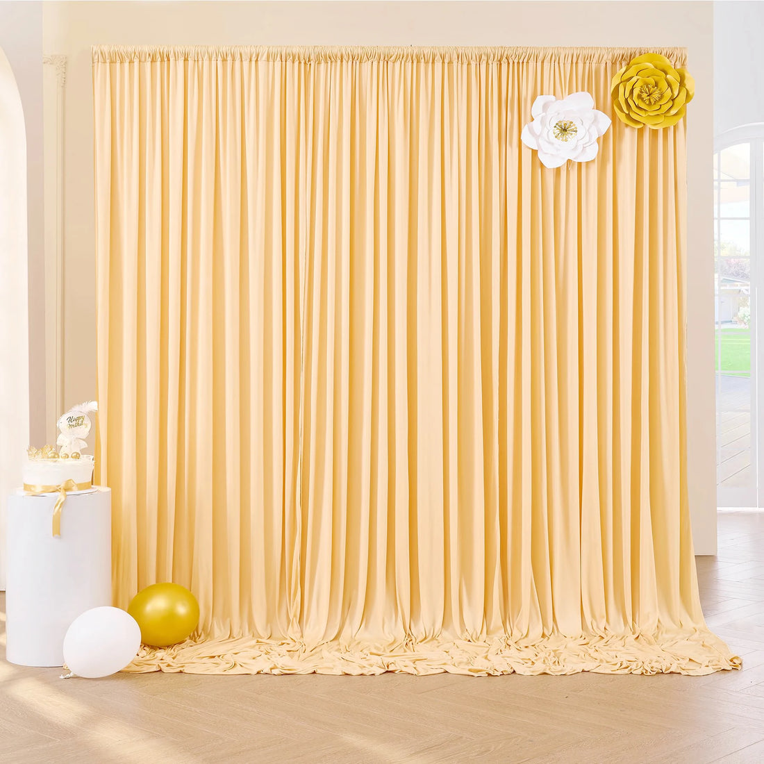 Wrinkle Free DIY Backdrop Curtain Party Wedding Drape Backdrop Photo Wall Backdrop Cloth for Graduation Photography Background