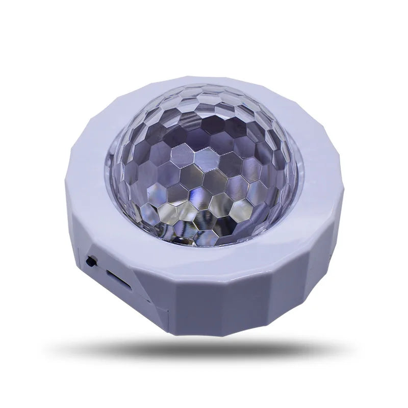 Car Disco Ball Rechargeable Battery Mini Disco Ball for Car Music Sound Activated Multicolor Car Disco Lights Inside Your Car