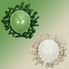 226PCS Sage Green & White Sand Balloon Arch Kit: Green, Beige, Gold Metallic & Confetti Balloons Garland for Birthday, Wedding,