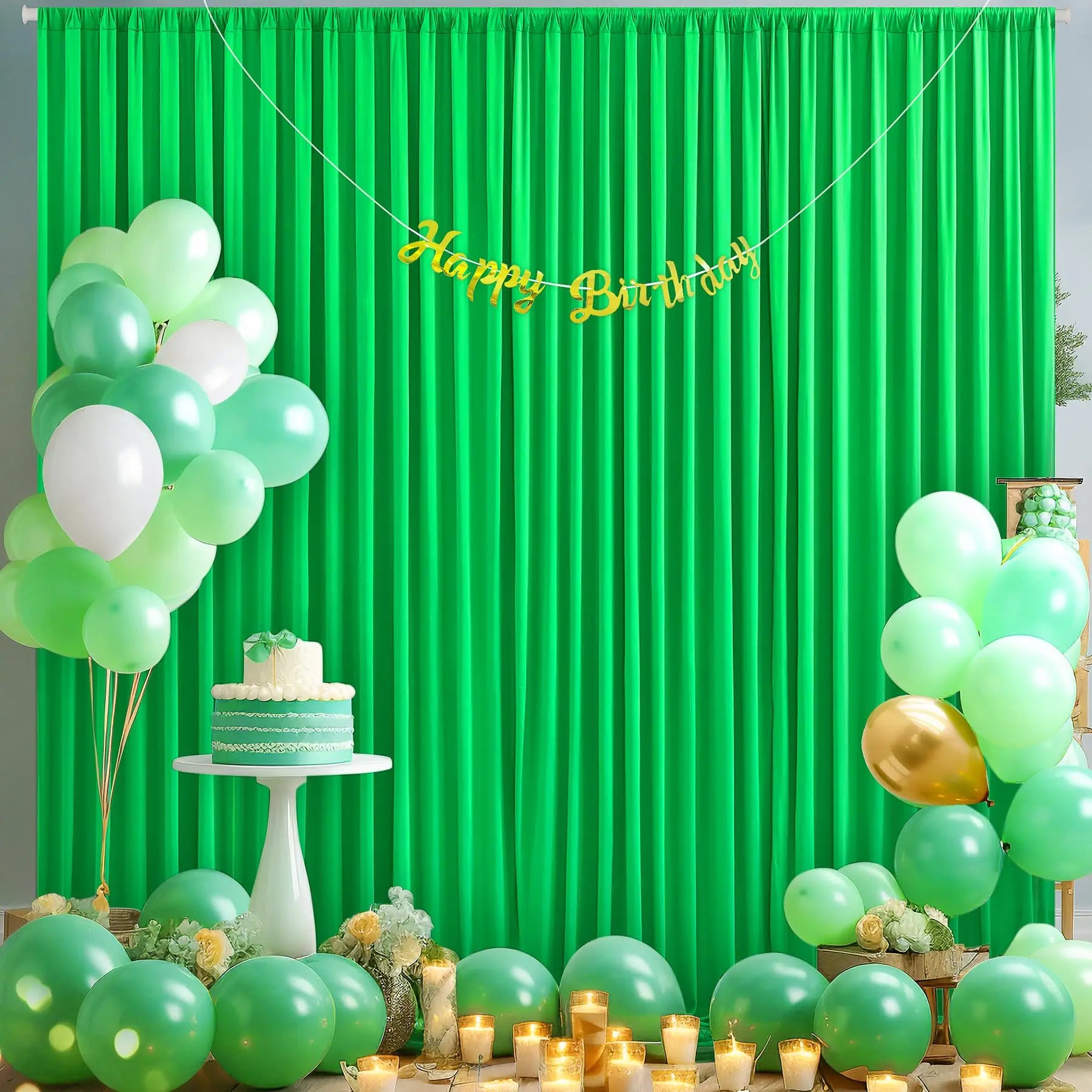 Wrinkle Free DIY Backdrop Curtain Party Wedding Drape Backdrop Photo Wall Backdrop Cloth for Graduation Photography Background