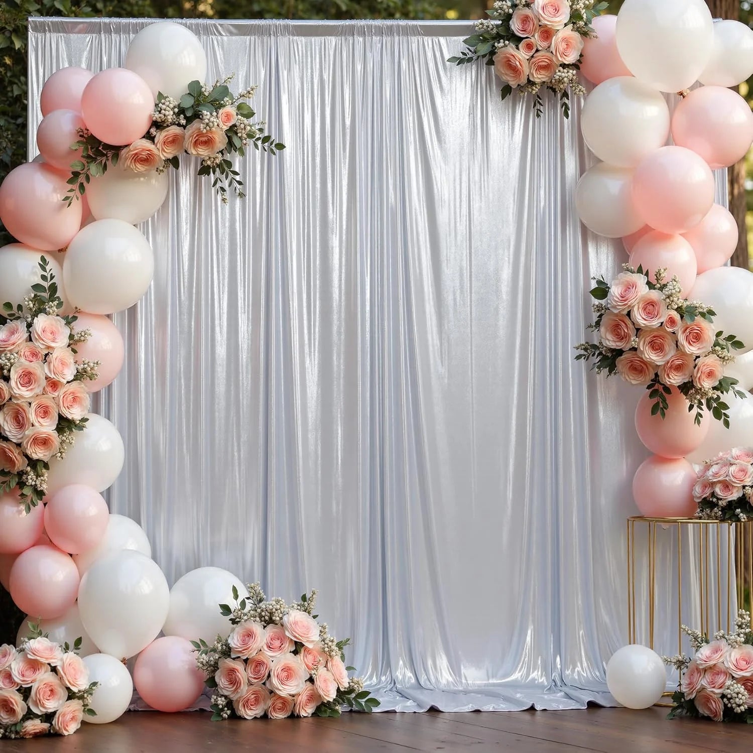 Wrinkle Free DIY Backdrop Curtain Party Wedding Drape Backdrop Photo Wall Backdrop Cloth for Graduation Photography Background